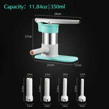 SOPHREPT Personal Use Manual Sausage Stuffer For Kitchen, Stainless Steel Sausage Maker Machine, Tubes Of 4 Size, Easy To Clean, Essential Kitchen Tools - 白色 - 查看 8