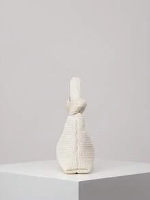 Women's Bohemian Style Summer Beach Bag, Travel Essential, Cruise Essential, Women's Holiday Outfit, Elegant Women's Wallet, Women's Gift, Valentine's Day Gift (Random Pattern) - White - View 5