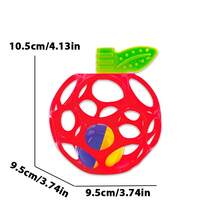 1个柔软婴儿感官摇铃玩具，旋转摇铃，早教学习，可弯曲抓握，婴儿抓握球，婴儿礼物