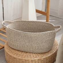 1个加厚可折叠洗衣篮，脏衣篮，毯子篮，手工编织，配有吉祥扣环提手，可用于存放衣物、毯子、枕头、玩具、杂物、鞋子等，适用于卧室、洗衣房、走廊等场所。 - 彩色 - 查看 3