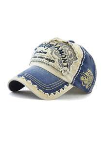 1顶棒球帽，老虎刺绣遮阳帽