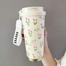 1PC530ml, Eight Different Styles Of Insulated Cups. Full Of Modernity, Personalization, And Cuteness. There Are Girls In Purple Dresses, Purple Butterflies, Flying Contours, Cats, Rabbits, Dogs, Cat People, And Pink Cloth Patterns. Many Different Styles, Suitable For Holidays And Personalization. Suitable For Outdoor Sports Carrying, Camping, Walking, Playing Ball, As Well As Home And Office Use. - Multicolor - View 14