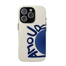 Funda de teléfono de diseño azul de lujo AMOUR para iPhone 17 16 15 14 13 12 11 Ais/Pro/Max/Plus, cubierta trasera magnética de doble capa de lujo - FLX-339FL70A1 - Ver 2