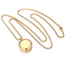 New Aromatherapy Diffuser Necklace, Stainless Steel Pendant Locket, Essential Oil Fragrance Diffuser Pendant Necklace, Fragrance Necklace, Fragrance Jewelry, Couples Gift