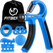 FitBeast Grip Strengthener Forearm Strengthener Hand Grips Strengthener Kit - 5 Pack Adjustable Resistance - MàuB - Xem 1