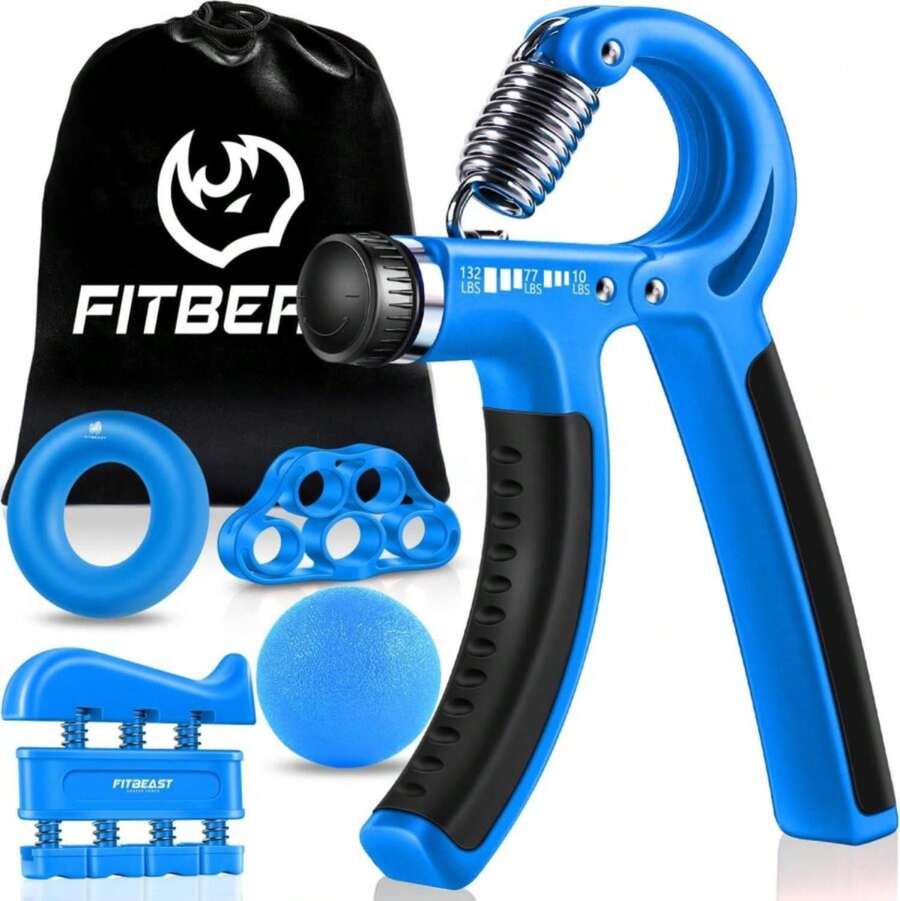 FitBeast Grip Strengthener Forearm Strengthener Hand Grips Strengthener Kit - 5 Pack Adjustable Resistance - MàuB - Xem 1