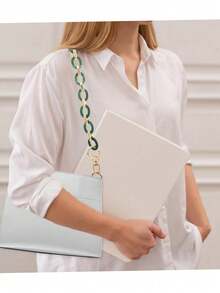 1pc Acrylic Resin Chain Strap For Purse Making - 23.62inch Fashionable Plastic Shoulder Strap Accessory For Handbags, Bag Chain Replacement - Stylish - Multicolor - View 4