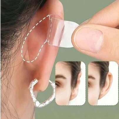 120/60/24/18/12/6 piezas Cintas de oreja invisibles. Adecuadas tanto para hombres como para mujeres, pueden modificar con ingenio la forma de la oreja y crear un rostro estilizado. Ya sea para orejas fotogénicas o contorneado de orejas, lo puede manejar fácilmente.