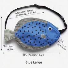 Cartoon Fish Shaped Large Capacity Adjustable Waist Bag, Ideal Storage Fanny Pack For Outdoor Sports, Casual Outings - Multicolor - View 14