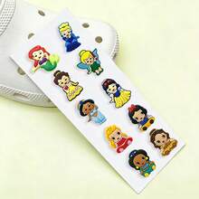 10件套公主系列运动鞋配件，公主系列鞋花，美人鱼鞋花，鞋花，贝儿鞋扣，鞋花，长发公主鞋扣，茉莉公主鞋花，鞋花，睡美人鞋花，公主派对礼品，装饰鞋花，个性化鞋花，精致质感个性化鞋扣 - 彩色 - 查看 8