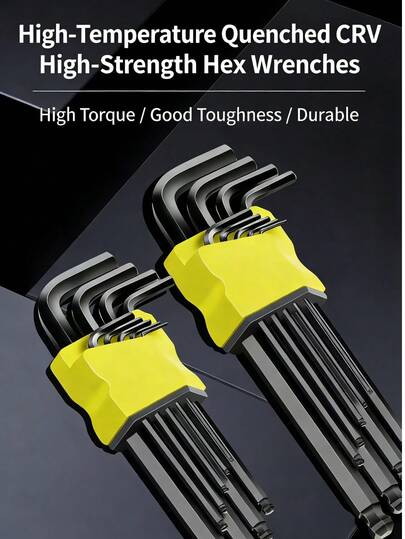 9-Piece High-Hardness Long Arm Hex Key Set, Hex Wrench & Screwdriver Combination Tool Kit – Portable Auto Repair & Household Hand Tools, Ideal Gifts For Men