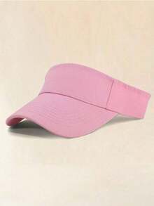 1Pc Unisex Sports Sun Shade Adjustable Visor Cap - 純色帽子 - 查看 6