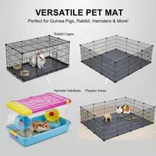 1PC Summer EVA Non-Slip Washable Hamster Bedding Cage Mat Reusable Easy-Cut Multi-Size Small Animals Bed & Playpen Mat Cage Liner Small Pet Mat Cage Accessories Reptile Carpet Liner, Suitable For Rabbits,Guinea Pigs, Hamster, Lizards, Turtles - Multicolor - View 9