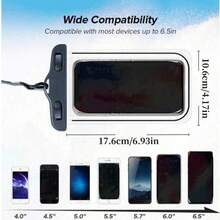 Waterproof Bag, Universal Waterproof Phone Pouch, Air Cushion Waterproof Phone Bag, Waterproof Phone Case For Swimming Underwater, Beach Dry Bag For Smartphones, Suitable For Smartphones, Phone Charms, Phone Accessories, Airplane Accessories, International Travel, Summer Camping, Tech Accessories, Gym Phone Accessories, Travel & Beach Essentials