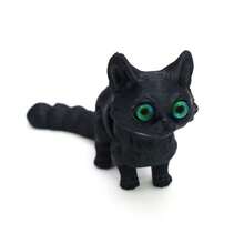 3D Printed Cat Statue Decor, Stylish And Realistic Figurine With Adjustable Joints, Posable In Various Poses, Suitable For Home, Party Decoration, Holiday & Birthday Gifts, Room Decor, Tabletop Display, Adds Ambiance (Random Eye Color)