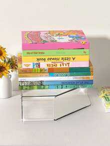 1/2个透明塑料立式文件袋，桌面收纳架，可放置杂志、活页夹、笔记本、信封和其他文具，多功能桌面收纳架，适用于学习用品 - 無色 - 查看 5