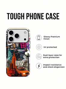 ¡Sueños de Nueva York para siempre! Esta elegante funda es compatible con los modelos  16, 15, 14 Pro Max, 13, 12, 11, XR y XS Plus. Fabricada en silicona TPU, ofrece protección contra golpes y caídas, además de una sensación superior. Es un regalo ideal para familiares, amigos y seres queridos, y una opción perfecta para Navidad.fundas para ,accesorios para celular,fundas para celular,funda  13,fundas ,fundas para  13,funda  16,funda  17 pro max, 17 pro max,funda  15,funda  17,funda ,fundas para  16,fundas  15,funda  14,fundas  17 pro max,protector para ,fundas  11,fundas  12,funda  17 pro,fundas  13,,case  17 pro max,fundas para  11,fundas para  12 - Blanco - Ver 3