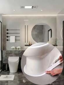 1-Piece White Sealant Tape - Self-Adhesive & Waterproof | Instant Stick-On Bathroom Seal Strip | Suitable For Floor Tiles, Wallpaper, Toilets, Bathtubs, Shower Wall Edges | Quick & Easy Installation In Minutes | Ideal For Sealing Gaps, Preventing Leaks & Enhancing Bathroom Hygiene - 白色 - 查看 3