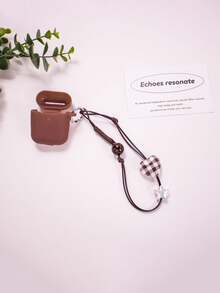 1pc New Plaid Heart Braided Niche Star Keychain Phone Lanyard Compatible With Android And Most Smartphone,Gifts For Mother, Family, Friends, Kids, Birthday, Holiday Phone Chain - Multicolor - View 3