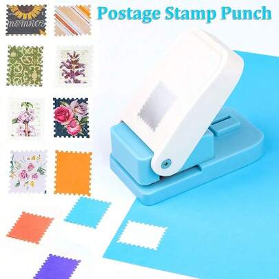 1 PC Rectangular Postage Stamp Punch/Tab Punch DIY Index Tabs Puncher Tag Punch Paper Punch For Scrapbooking, Journaling Tabs, Bible Tabs, Book Tabs, Planner Inserts And More Projects