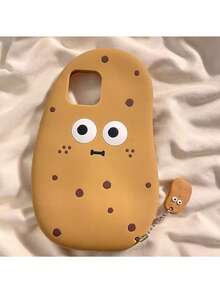 1个时尚趣味土豆挂件，创意十足，适用于 11、12、13、14、15、16、17、14 Pro、15 Pro、16 Pro、17 Pro、14 Pro Max、15 Pro Max、16 Pro Max、17 Pro Max手机壳，硅胶材质，防摔防水