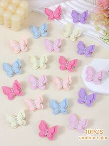 10/100/822pcs Candy-Colored Cute Girl Hair Accessories Set, Including Pearl Butterfly Hair Clips, Fabric Flower Hair Clips, Imitation Orchid Side Clips, Solid Color Bow Claw Clips, Five-Petal Flower Hair Scrunchies, Y2K Star BB Clips, Mini Claw Clips And Bubble Towel Elastic Hair Bands, Suitable For Girls' Daily, Party, And Outings, Essential For Sweet Dopamine Hairstyles - Multicolor - View 9