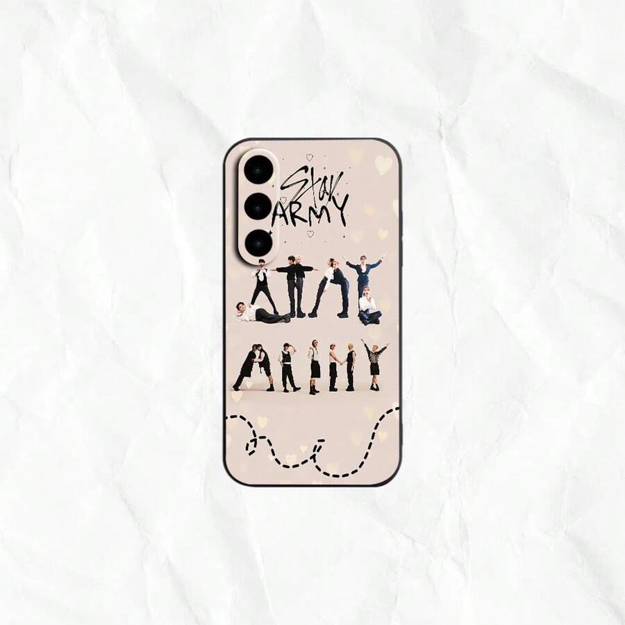 El grupo de moda Kpop diseñó fundas para teléfonos de varios modelos de  Galaxy, utilizando material TPU blanco para una mayor protección. - Colores mixtos - Ver 1