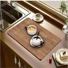 1pc Multi-Purpose Wood Grain Pattern Mat, Suitable For Washing Machine, Coffee Maker, Dining Table, And Various Occasions - Multicolor - View 10
