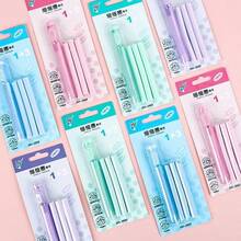 3支/套可替换笔芯橡皮擦，适合学生、学校和办公室使用，是返校季、校园奖励、生日礼物的必备品（颜色随机）