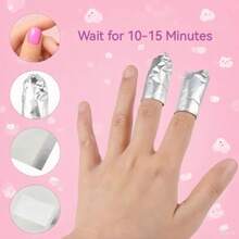 400PCS Foil Nail Wraps Remover For Soak Off Gel Polish Removal Aluminium Nail Polish Wraps Remover Tool With Larger Cotton Pad For Nail Polish Removing 400pcs - 400件 - 查看 3