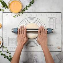 CYPNRodillos de Cocina Rodillo Ajustable de Amasar de Acero Inoxidable con Escala Rodillo Antideslizante de Masa para Hornear Pastelería Pizza Galletas TortillasFashion - 219619415 - Ver 7