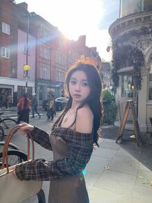 Women Long Dresses - 咖啡 - 查看 2