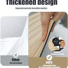 1片118.11英寸3D木纹墙板，自粘PVC板条墙板，加厚防水可移除PVC板条壁纸和泡沫板，适用于墙壁和天花板 - 彩色 - 查看 6