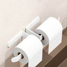 Heavy Duty Waterproof Toilet Paper Holder, Wall Mounted Bathroom Kitchen Paper Towel Rack, Strong Adhesive Non-Slip Toilet Paper Roll Storage Hanger - Multicolor - View 2