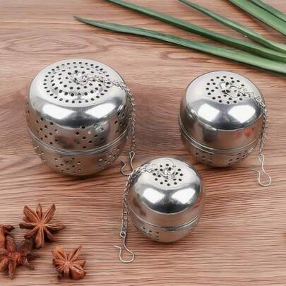 Anti-Leakage Tea Infuser Ball - Suitable For Brewing Tea Leaves, Spices And Seasonings, Can Be Used As Spice Filter, Seasoning Ball, Tea Strainer, Mesh Tea Filter, High-Quality Tea Filter, Stainless Steel Mesh Tea Filter, Mesh Tea Filter, Creative Detachable Tea Set, Tea Set Kitchen Accessories