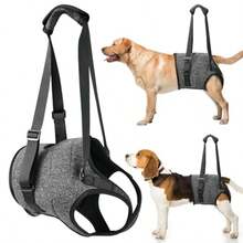 HomeChi Arnes de Soporte Trasero para Perros Arneses Ajustables Apoyo con Asa Ayuda Caminar y Subir Escaleras Perros Heridos Discapacitados y Edad Avanzada Negro-Rojo XL - Negro-Rojo+M - Ver 1