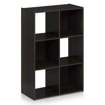  WALPLUS Cubic Storage Cabinet 3x2 Espresso Versatile Storage Shelf For Books Decor And More