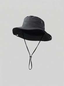 Bucket Hat With Drawstring Closure, Suitable For Hiking/Fishing/Mountaineering/Outdoor Work, Made Of Polyester, Easy To Store - Multicolor - View 5