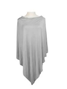 Striped Nursing Cover Scarf, Breastfeeding Shawl, Fashion Nursing Cover Up, Black & Grey, Outdoor Feeding Cover For Baby, Maternity & Nursing Accessories - Light Grey - View 7