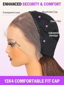 MEGALOOK 30英寸深棕色13x4蕾丝蓬松波浪假发，100%真人发透明蕾丝前假发，巴西长发，预先拔毛，适合女性 - 自然逼真，日常佩戴，适合办公室、僵尸新娘、万圣节派对、Y2K风格、度假装扮、户外角色扮演、校园、学校假期、圣诞节派对、婚礼、节日等场合。 - S4 - 查看 8