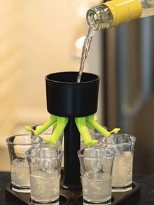 1 pieza Dispensador de bebidas multiusos con 4 grifos ajustables para fiestas, sidra, cócteles y regalos navideños - Multicolor - Ver 4