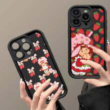 Funda de teléfono S-Strawberry Cartoon S-Shortcake Girl para iPhone 17 16 15 14 13 12 11 Ais/Pro/Max/Plus, cubierta suave a prueba de golpes - z7 - Ver 1