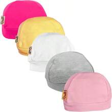 Neek Cotton Pack de 6 Gorros para Beb u2013 Algodn Suave Ropa para Beb Nio y Nia Accesorios Recin Nacido Regalo Shower - Pack x6 Niña + 3-6 Meses - Ver 2