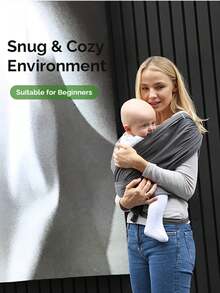 LELE LON 符合人体工学的婴儿背包式新生儿背带，配有背包肩带，户外育儿X型支撑，舒适婴儿背带，适合户外育儿，配有背包肩带，Sears Back Wrap