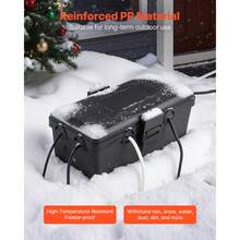Outdoor Electrical Box Waterproof, 9.4 X 4.3 X 2.8 In, IP54 Weatherproof Extension Cord Cover, Large Outlet Connection Box Plug Protector With 6 Cable Entry, For Power Strip, Holiday Light Decor - 9,4 x 4,3 x 2,8 inch - Xem 5
