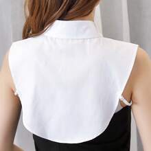 1pc Detachable Collar Unisex Business Casual Versatile Sleeveless Collar - 藍色[方領] - 查看 2