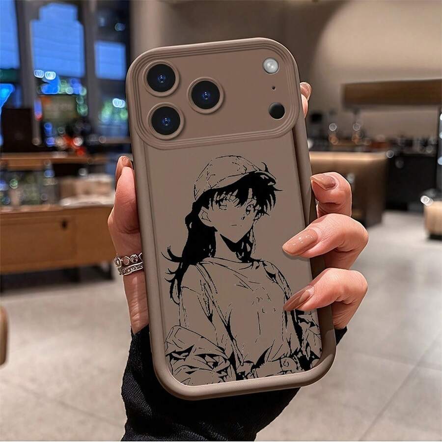 Conan phone case suitable for 17 16 16E 15 14 13 12 11 Pro Max 17 Air 16 Plu silicone all inclusive protection anti slip and anti fall soft case - SKU3-Conan - Ver 1