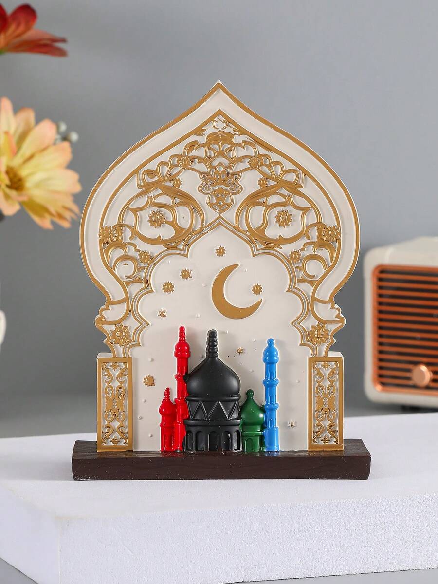 1pc Simple Resin Arabic Style Decor Ornament. Can Be Used For Home Decor, Indoor Decor, Tea Room Decor, Office Decor, And Wedding Decor. Also Suitable As A Graduation Gift, Back-To-School Gift, Or Gift For Women. Applicable Scenarios Include Room Decor, Home Decor, Birthday Decor, Wedding Decor, Birthday Room Decor, Bedroom Decor, Party Decor, And More. - Multicolor - View 1