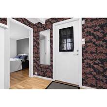 Tree Peel And Stick Forest Jungle Waterproof Bathroom Mural Stick On Wallpaper Contact Paper Mural (Brown Red, 17.7in X 19.68ft) - 棕色 - 查看 8