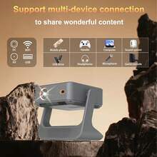 2026旗舰智能双屏投影仪：原生1080P，图像质量清晰，300英寸巨幕，沉浸式观看体验，自动对焦和梯形校正，无需手动操作，触摸屏+WiFi6，操作流畅，Android 12系统，可自由安装应用程序，适用于客厅、卧室、派对等场合，简约而不失精致。 - 查看 9